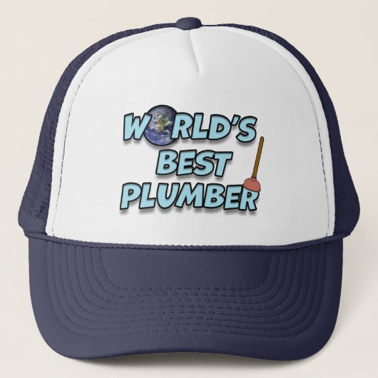 Casquette Meilleur chapeau de camion plombier au monde (Devant)