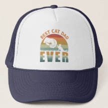Meilleur Chat Papa Jamais Trucker Chapeau