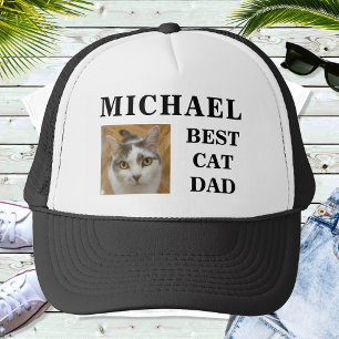 Casquette Meilleur Chien Chat Papa Texte Photo Personnalisé