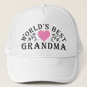 Casquette Meilleur coeur rose de grand-mère au monde