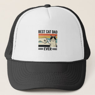 Casquette Meilleur Papa Chat Rétro Chemise Fist Bump Chat_1