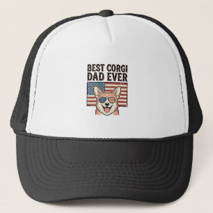 Casquette Meilleur Papa Corgi Patriote Vintage T-shirt Chien