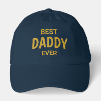 Casquette Meilleur Papa de Tous Temps Classique Bleu Nuit et
