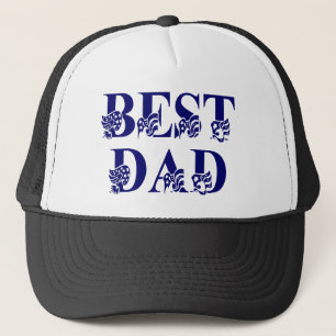Casquette Meilleur papa, Drapeau bleu Texte