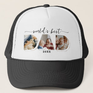 Casquette Meilleur papa du monde fête des pères 3 Photos Col