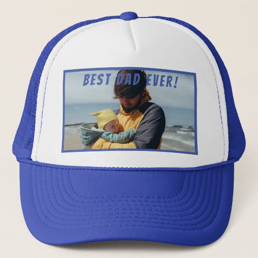 Casquette Meilleur papa Jamais Custom Photo Fête des pères C (Devant)
