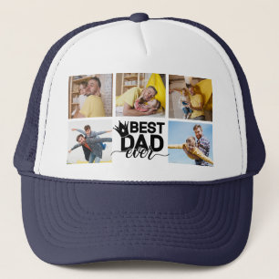 Casquette Meilleur papa Jamais Fête des pères Photo Collage