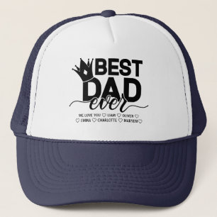 Casquette Meilleur papa jamais Noms personnalisés des enfa