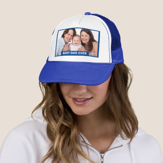 Casquette Meilleur Papa Jamais Photo Cadeaux Ajouter Texte B (En situation)