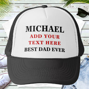 Casquette Meilleur Papa Jamais Texte Personnalisé Chapeau Tr