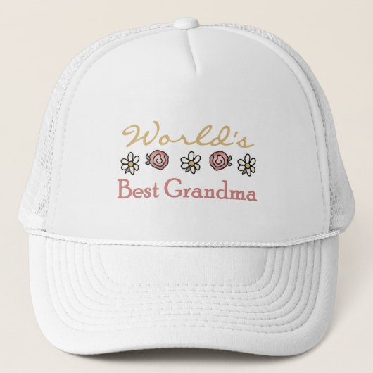 Casquette Meilleure grand-mère du monde Rose (Devant)