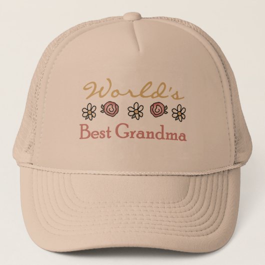 Casquette Meilleure grand-mère du monde Rose (Devant)