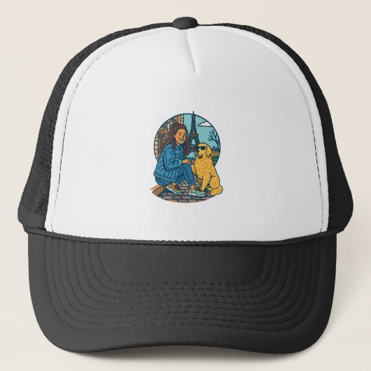 Casquette Meilleure maman de chien à Paris (Devant)