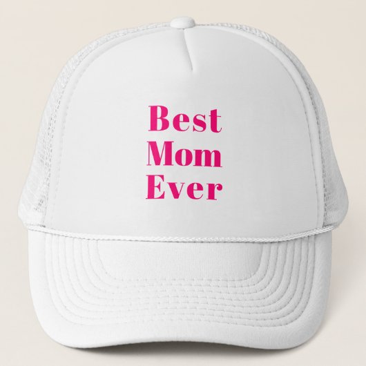 Casquette Meilleure maman, Fête des mères, Mère fuchsia rose (Devant)