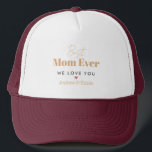Casquette Meilleure maman jamais<br><div class="desc">Un cadeau magnifique, élégant et moderne pour souhaiter à votre mère un joyeux anniversaire ou la fête des mères. Personnalisez-le avec votre nom et une photo.</div>