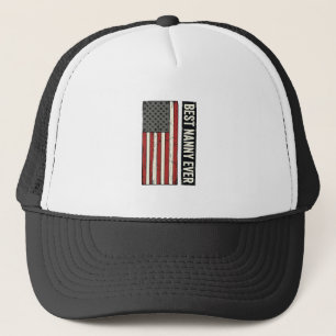 Casquette Meilleure Nounou Patriote Vintage Drapeau Chemise