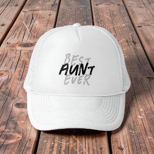 Casquette Meilleure Tante Jamais Grunge Noir et Blanc Modern