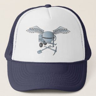 Casquette Mélangeur de béton bleu-gris
