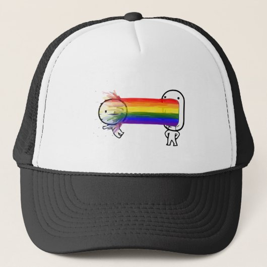 Casquette meme vomissant d'arc-en-ciel (Devant)
