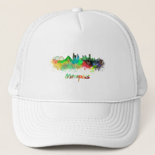 Casquette Memphis skyline in watercolor