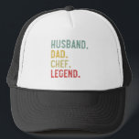 Casquette Mens Vintage T-shirt Husband Papa Chef Legend Retr<br><div class="desc">Homme Vintage Chemise Mari Papa Chef Légende Chef rétro,  papa,  cuisine,  boulanger,  pâtisserie,  père,  drôle,  fête des pères,  cadeau,  cuisinier,  cuisine,  cuisine,  mignonette,  foodie,  mème,  cuisine,  cuisine,  restaurant,  barbecue,  culinaire,  humour,  cadeaux</div>