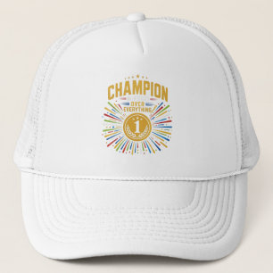 Casquette Mentalité de Champion Avant Tout Médaille d'Or Typ