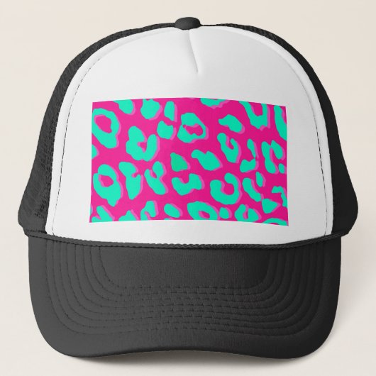 Casquette Mention rose Empreinte de léopard (Devant)