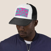 Casquette Mention rose Empreinte de léopard (En situation)