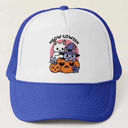 Casquette Meow-Loween - Cute Halloween Conception Chat (Devant)