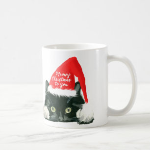 casquette meowy de père Noël de tasse de chat de