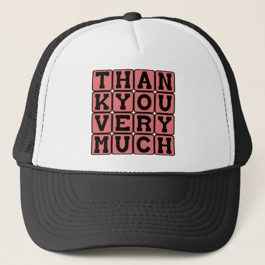 Casquette Merci Beaucoup, Expression Attentionnée (Devant)
