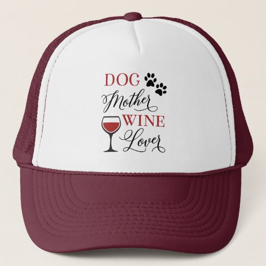 Casquette Mère du chien Amis du vin Propriétaire d'un animal (Devant)