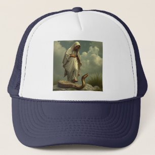 Casquette Mère Mary en train de rouler sur le chapeau de cam