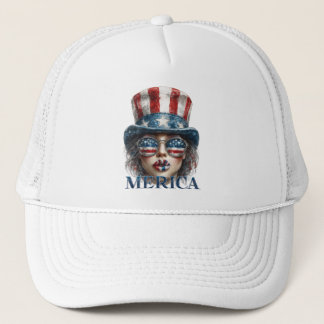 Casquette Merica Girl, 4 juillet Glam Girl with Stars