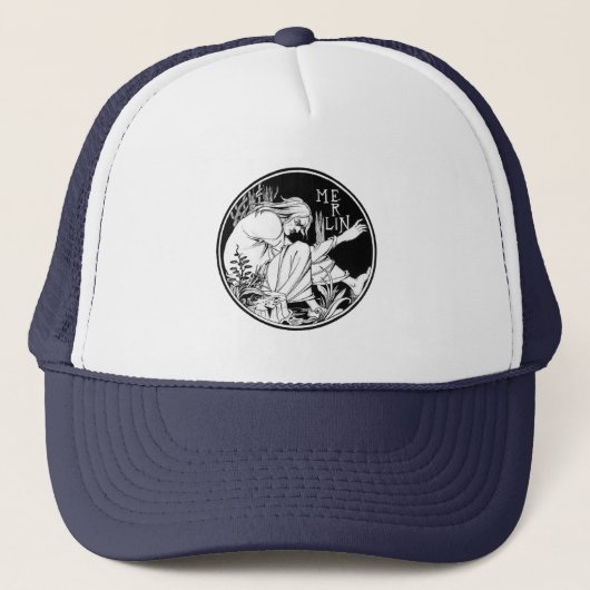 Casquette Merlin imaginaire Art Nouveau (Devant)