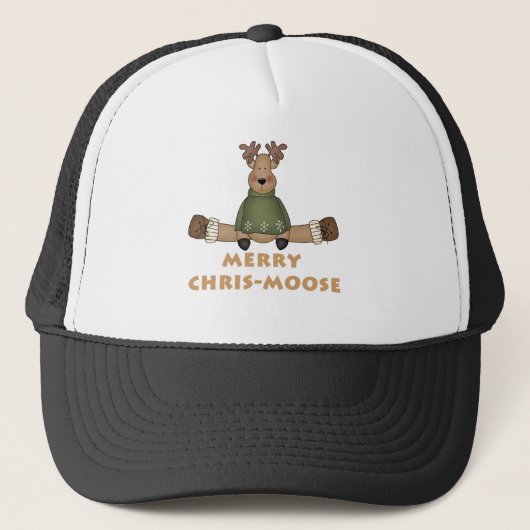 Casquette Merry Chris-Moose T-shirts et cadeaux (Devant)