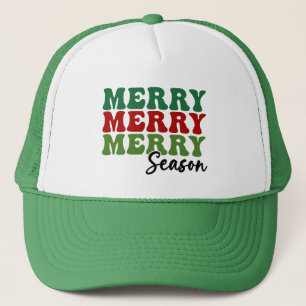 Casquette Merry Merry Merry Saison - Retro Holiday Art
