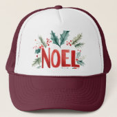 Casquette Merry Noel Holiday Holly Mistletoe (Devant)