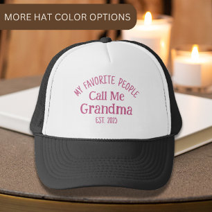 Casquette Mes Gens Préférés M'Appelent Grand-Mère Est. 2025