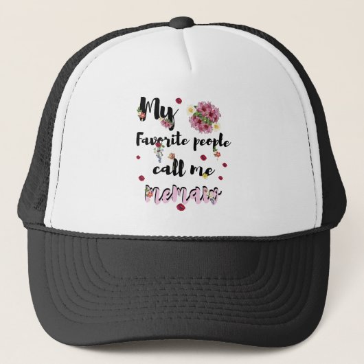 Casquette Mes gens préférés m'appellent Cadeaux de grand-mèr (Devant)