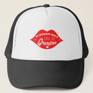 Casquette Mes gens préférés m'appellent grand-mère (rouge)