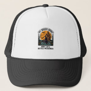 Casquette Messager à Vélo Halloween Sorcière Drôle Balai Cas