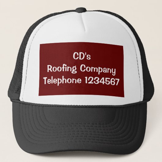 CASQUETTE MÉTIERS, COUVERTURE (Devant)