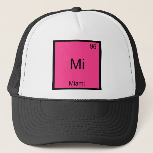 Casquette Mi - Miami Floride Symbole d'élément chimique (Devant)