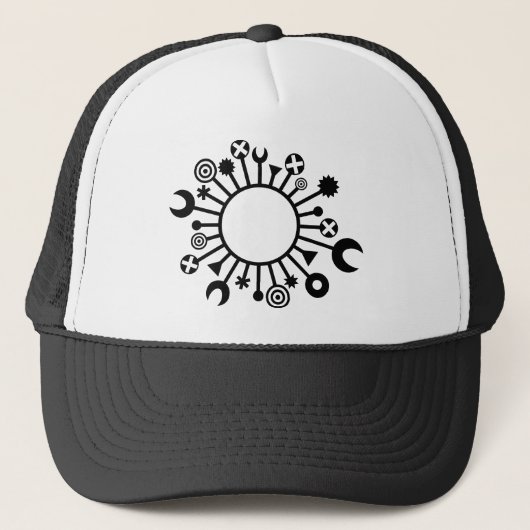 Casquette micro-organisme - Noir (Devant)