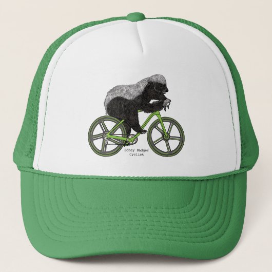 Casquette Miel Badger Cycler Drôle Badass Bicycle Slogan  (Devant)