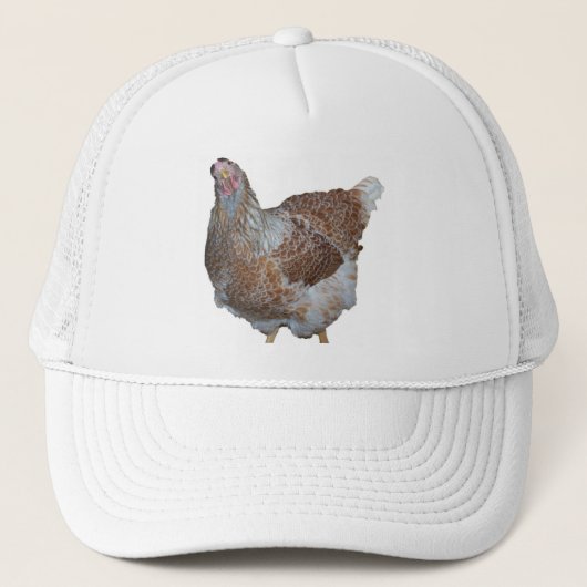 Casquette Miel la poule de Wyandotte lacée par bleu (Devant)