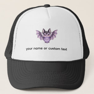 Casquette Mignon chauve-souris violette Illustration au cray