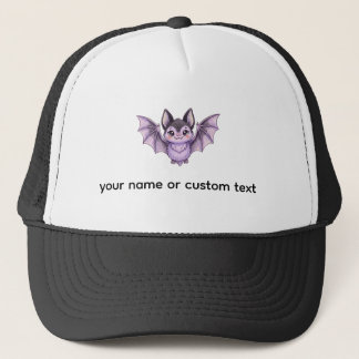 Casquette Mignon chauve-souris violette Illustration au cray