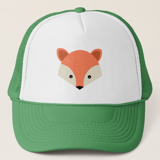 Casquette Mignonne Fox face sur vert (Devant)